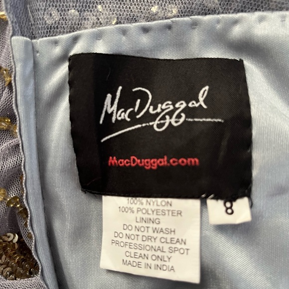 Mac Duggal Long Sleeve Embellished Illusion Gown - Picture 12 of 13